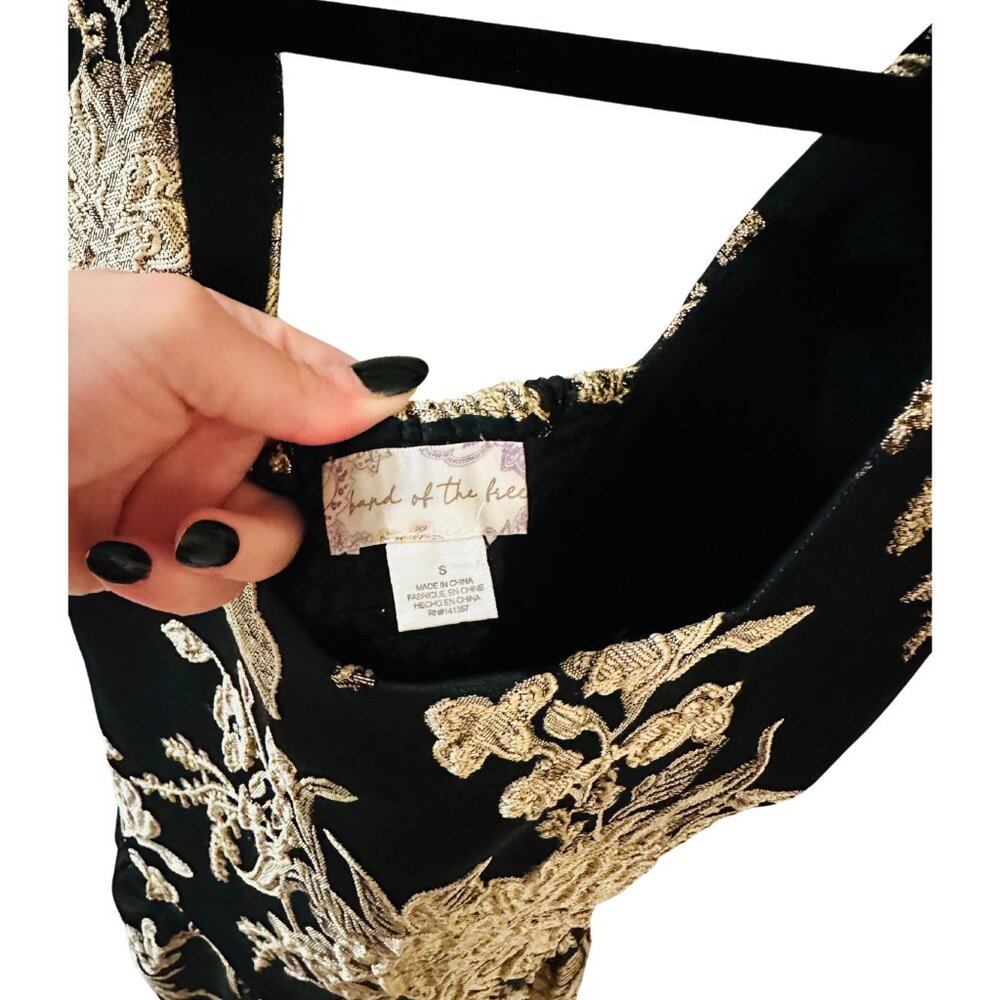 The Empress Gold Foil Mini Dress - Picture 7 of 7